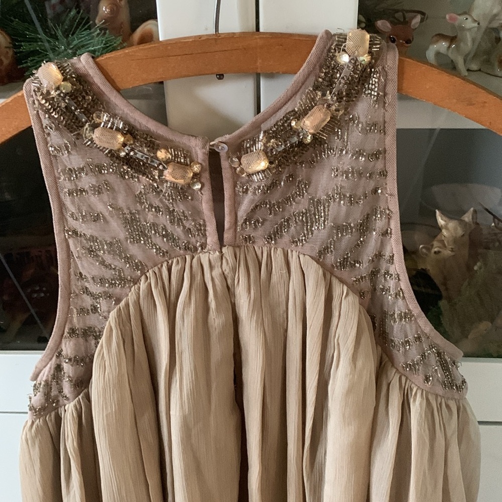 Moulinette Soeurs sz 4 Anthropologie dress beaded neckline - Picture 8 of 12